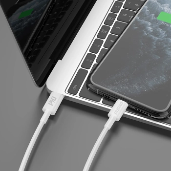  Kabel przewód L6X USB-C - iPhone Lightning PD 20W 1m - biały - zdj. dodatkowe 3