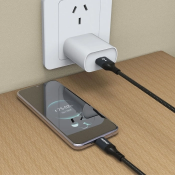  Kabel przewód z oplotem L3ST USB-A - USB-C 5A 1.2m - czarny - zdj. dodatkowe 3