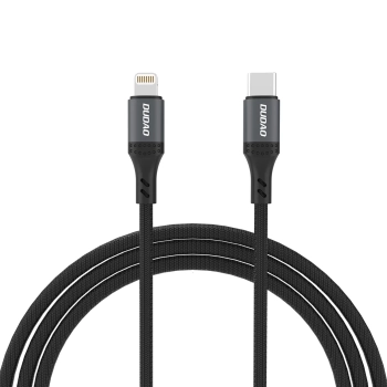 Kabel przewód z oplotem L3CL USB-C - Lightning 30W 2m - czarny