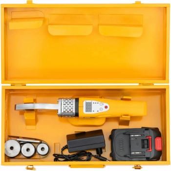  Zgrzewarka akumulatorowa do rur PP PB PE PV o śr. 20-32 mm 300C 350 W - zestaw - zdj. dodatkowe 5