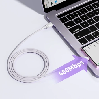  Kabel przewód Multi-Color Series A14 USB-A - USB-C 3A 1.2 m - biały - zdj. dodatkowe 6