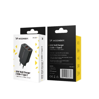  Ładowarka sieciowa 30W USB-C 2x USB-A - czarny - zdj. dodatkowe 3