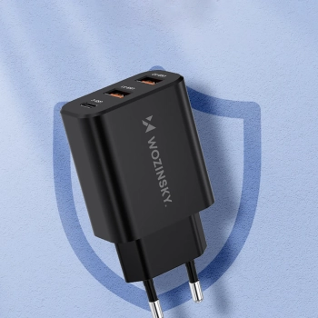  Ładowarka sieciowa 30W USB-C 2x USB-A - czarny - zdj. dodatkowe 5