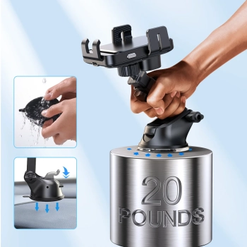  Uchwyt elektryczny z ładowarką indukcyjną 15W na deskę rozdzielczą - czarny - zdj. dodatkowe 9