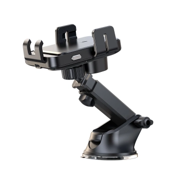  Uchwyt elektryczny z ładowarką indukcyjną 15W na deskę rozdzielczą - czarny - zdj. dodatkowe 1