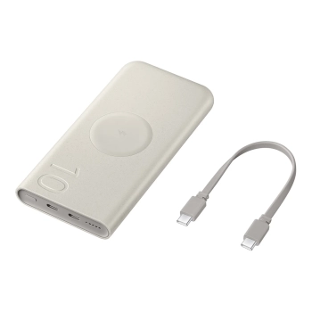  Powerbank indukcyjny Samsung 10000mAh 2x USB-C 25W SFC - beżowy - zdj. dodatkowe 5