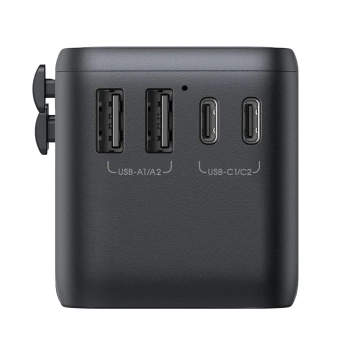 Ładowarka adapter podróżny uniwersalny 65W EU / US / JP / AU / UK / CN - czarny - zdj. dodatkowe 4