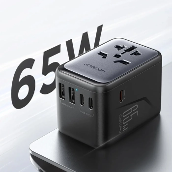  Ładowarka adapter podróżny uniwersalny 65W EU / US / JP / AU / UK / CN - czarny - zdj. dodatkowe 6