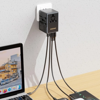  Ładowarka adapter podróżny GAN PRO 3 65W EU / US / JP / AUS / UK 2x USB-C 2x USB-A - czarny - zdj. dodatkowe 2