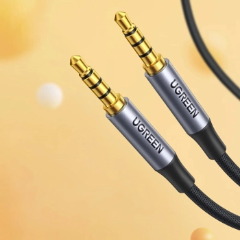  Kabel przewód audio mini jack 3.5mm - mini jack 3.5mm 1m - szary - zdj. dodatkowe 10
