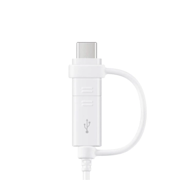  Kabel przewód Samsung Combo USB-A - micro USB i USB-C 1.5m - biały - zdj. dodatkowe 1