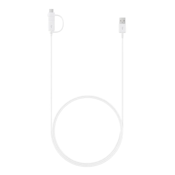  Kabel przewód Samsung Combo USB-A - micro USB i USB-C 1.5m - biały - zdj. dodatkowe 2