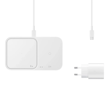  Ładowarka Samsung Wireless Charger Duo indukcyjna 15W + ładowarka sieciowa i kabel - biała - zdj. dodatkowe 5