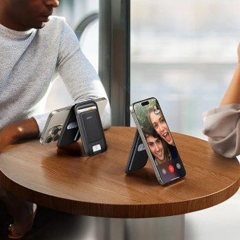  Portfel na karty Magnetic Wallet MagSafe z podstawką - czarny - zdj. dodatkowe 7