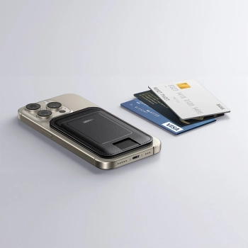  Portfel na karty Magnetic Wallet MagSafe z podstawką - czarny - zdj. dodatkowe 8