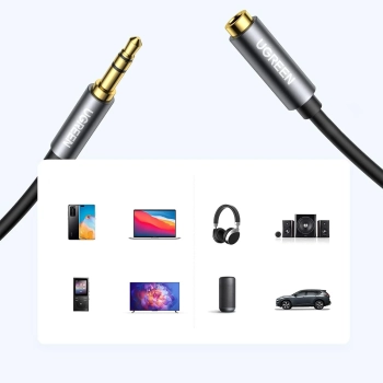  Kabel przedłużacz audio mini jack 3.5mm 5m - srebrny - zdj. dodatkowe 6