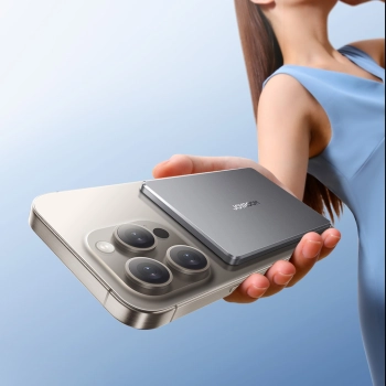  Powerbank 5000mAh USB-C 20W PD i ładowaniem indukcyjnym 15W - szary - zdj. dodatkowe 9