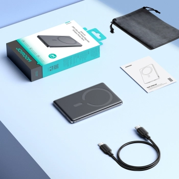  Powerbank 5000mAh USB-C 20W PD i ładowaniem indukcyjnym 15W - szary - zdj. dodatkowe 8