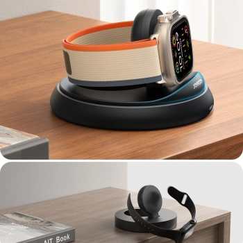  Ładowarka indukcyjna składana do zegarków Apple Watch - czarna - zdj. dodatkowe 7