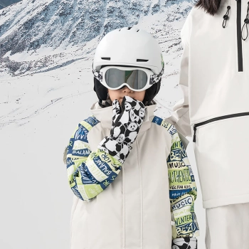  Rękawiczki narciarskie dziecięce bez palców Panda Heat rozmiar S - czarne/białe - zdj. dodatkowe 4