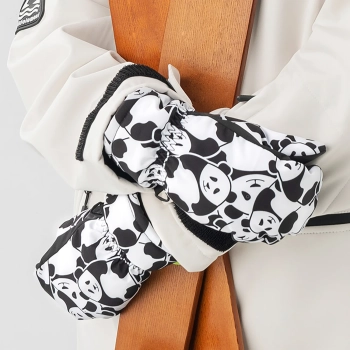  Rękawiczki narciarskie dziecięce bez palców Panda Heat rozmiar S - czarne/białe - zdj. dodatkowe 5