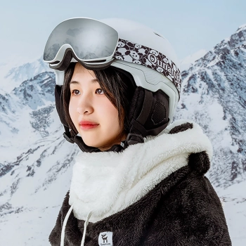  Ciepła kominiarka zimowa z futerka Panda dla dzieci i dorosłych rozmiar M - czarna/biała - zdj. dodatkowe 5