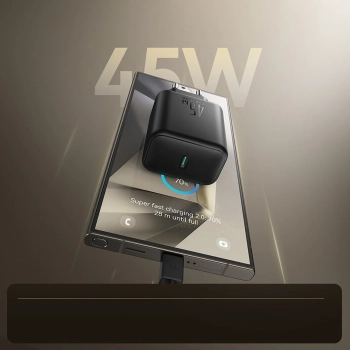  Ładowarka sieciowa 45W GaN do Samsung Ultra - czarna - zdj. dodatkowe 7