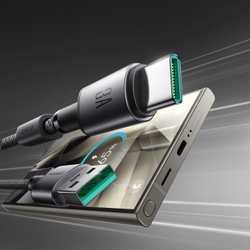  Kabel przewód USB-A - USB-C z organizerem uchwytem magnetycznym 1.2m - szary - zdj. dodatkowe 6