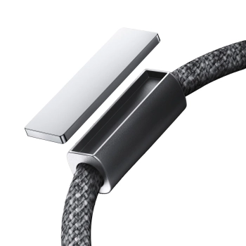  Kabel przewód USB-C - iPhone Lightning z organizerem uchwytem magnetycznym 1.2m - szary - zdj. dodatkowe 4