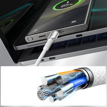  Kabel przewód Cutting-Edge Series 3A USB-A - USB-C 1.2m - szary - zdj. dodatkowe 10