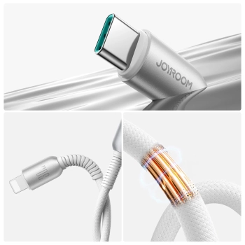  Kabel przewód Cutting-Edge Series 30W USB-C - iPhone Lightning 1.2m - szary - zdj. dodatkowe 10