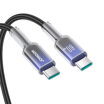  Kabel przewód Crystal-Clear Series 60W USB-C - USB-C 1.2m - czarny - zdj. dodatkowe 6