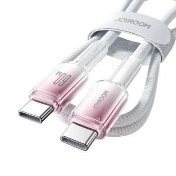  Kabel przewód Crystal-Clear Series 60W USB-C - USB-C 1.2m - biały - zdj. dodatkowe 4