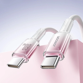  Kabel przewód Crystal-Clear Series 60W USB-C - USB-C 1.2m - biały - zdj. dodatkowe 8