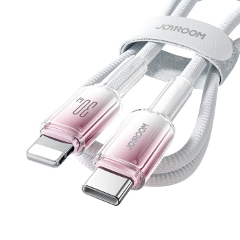  Kabel przewód Crystal-Clear Series 30W USB-C - iPhone Lightning 1.2m - biały - zdj. dodatkowe 4