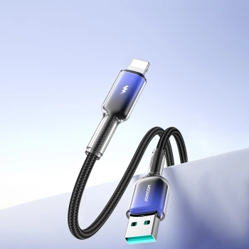  Kabel przewód Crystal-Clear Series 3A USB-A - iPhone Lightning 1.2m - czarny - zdj. dodatkowe 9