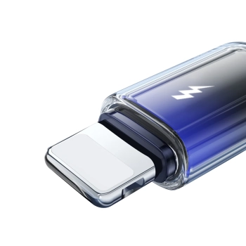  Kabel przewód Crystal-Clear Series 3A USB-A - iPhone Lightning 1.2m - czarny - zdj. dodatkowe 5