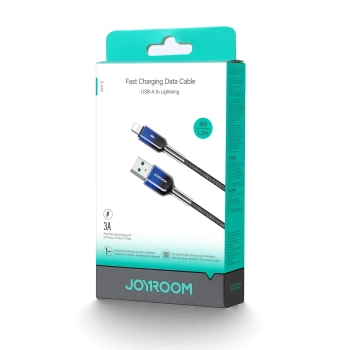  Kabel przewód Crystal-Clear Series 3A USB-A - iPhone Lightning 1.2m - czarny - zdj. dodatkowe 7