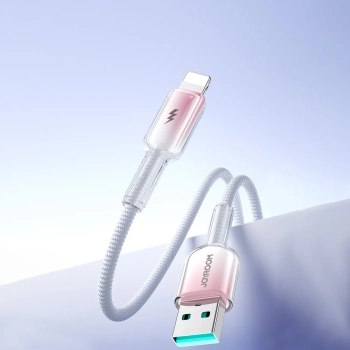  Kabel przewód Crystal-Clear Series 3A USB-A - iPhone Lightning 1.2m - biały - zdj. dodatkowe 9