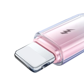  Kabel przewód Crystal-Clear Series 3A USB-A - iPhone Lightning 1.2m - biały - zdj. dodatkowe 5