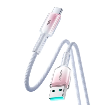  Kabel przewód Crystal-Clear Series 3A USB-A - USB-C 1.2m - biały - zdj. dodatkowe 2