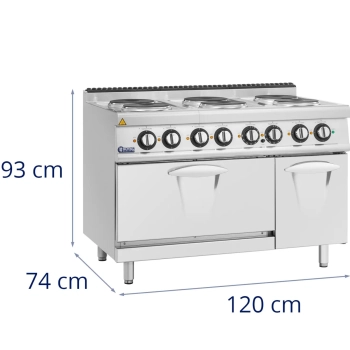  Kuchnia elektryczna z piekarnikiem szafką 6 palników 400 V 19.1 kW - zdj. dodatkowe 7