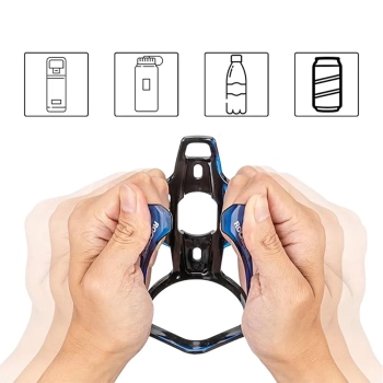  Uchwyt rowerowy na bidon butelkę - czarno-niebieski - zdj. dodatkowe 2