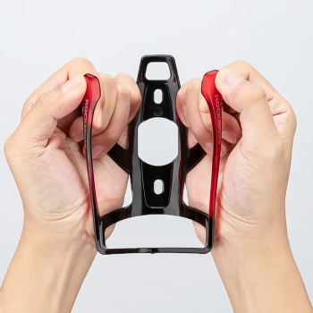  Uchwyt rowerowy na bidon butelkę - czarno-czerwony - zdj. dodatkowe 3