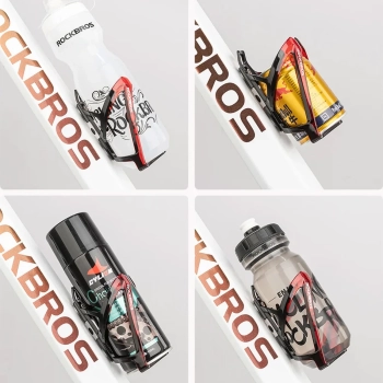  Uchwyt rowerowy na bidon butelkę - czarno-czerwony - zdj. dodatkowe 8