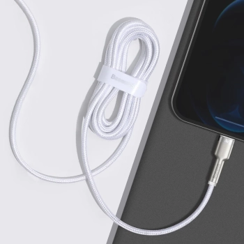  Kabel przewód do iPhone USB-C - Lightning Series Metal Data 20W PD 2m - biały - zdj. dodatkowe 7