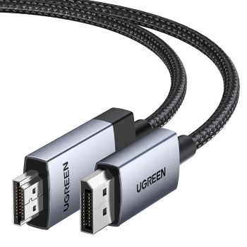 Kabel przewód DisplayPort - HDMI 4K 60Hz 3m - szary - zdj. dodatkowe 1
