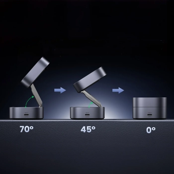  3w1 Ładowarka indukcyjna MagSafe Qi na telefon słuchawki z portem USB-C - czarna - zdj. dodatkowe 2