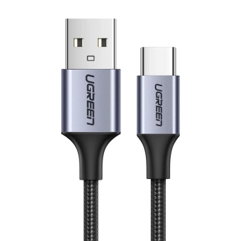 Kabel przewód USB-A - USB-C QC 3.0 3A 1.5m - szary