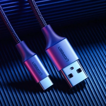  Kabel przewód USB-A - USB-C QC 3.0 3A 1.5m - szary - zdj. dodatkowe 1